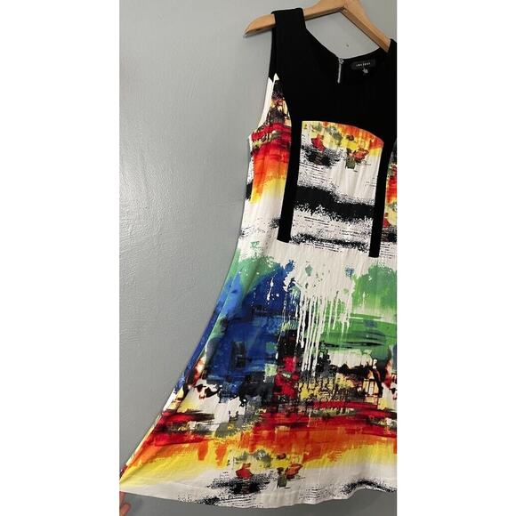Jolibel Womens Size 8 Sleeveless Jersey Knit Dopamine Dress Artsy Funky Abstract - Picture 2 of 11